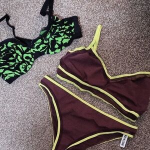 Green and Brown Bikini Set​​